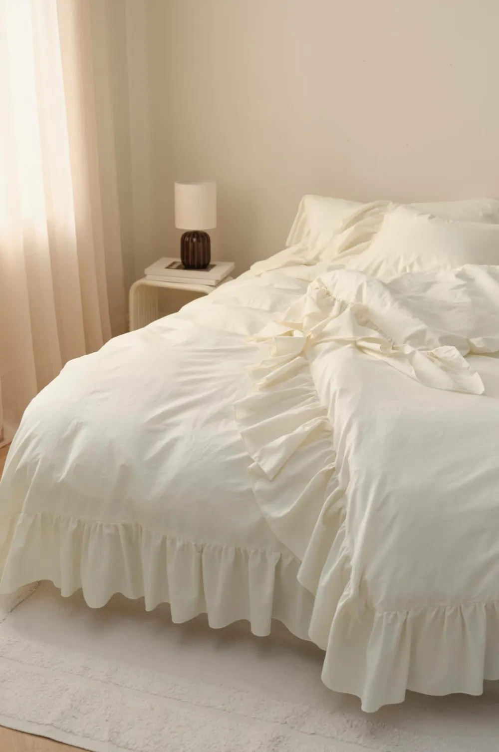 Ellos Dynebetræk|Sengesæt-Home Sengesæt Juliett Giant Frill i vasket bomuld 2 dele