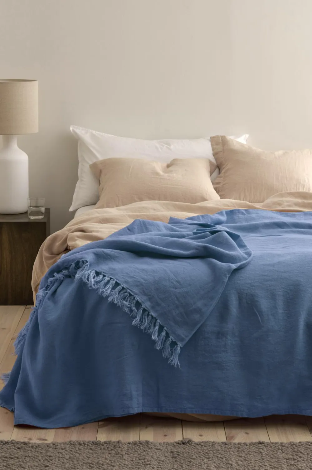 Ellos Sengetæpper-Home Sengetæppe Kiyoko i vasket hør