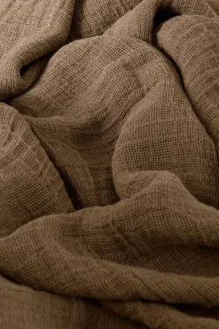 Ellos Sengetæpper-Home Sengetæppe Candice Grating i vasket linned