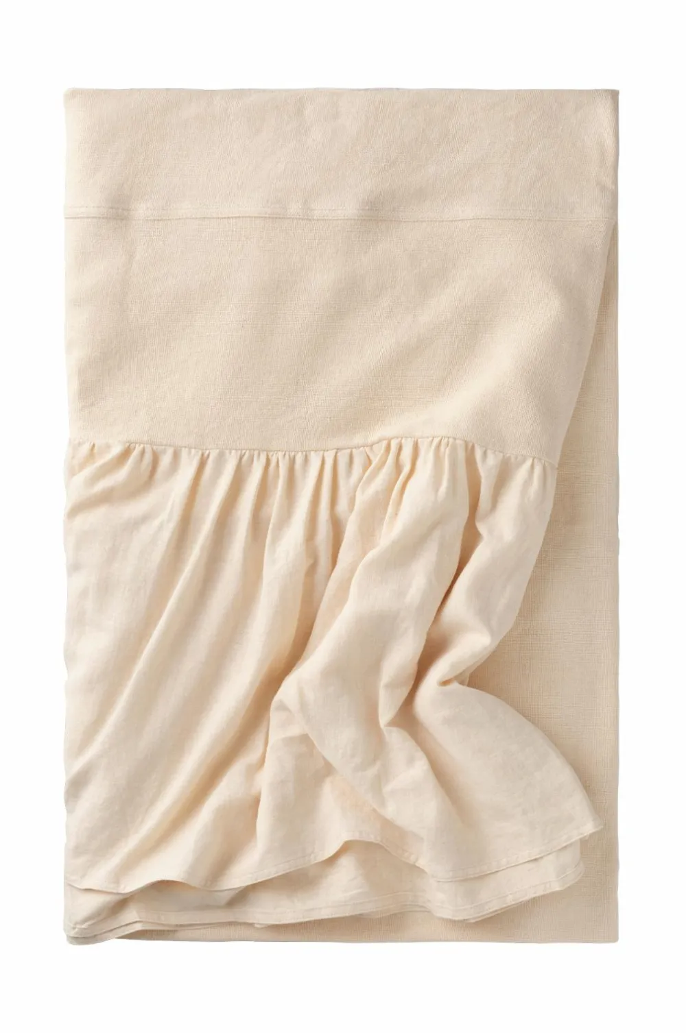 Ellos Sengetæpper-Home Sengetæppe Elly Frill i genanvendt halvlinned