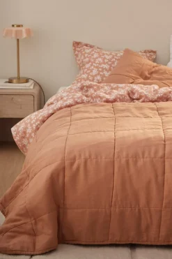 Ellos Sengetæpper-Home Sengetæppe Candice Square i vasket hør