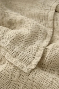 Ellos Sengetæpper-Home Sengetæppe Candice Grating i vasket linned