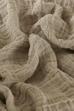 Ellos Sengetæpper-Home Sengetæppe Candice Grating i vasket linned