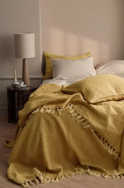 Ellos Sengetæpper-Home Sengetæppe Kiyoko i vasket hør