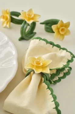 Ellos Borddækning & Servering|Bordtekstiler-Home Servietringe Lily 4-pak