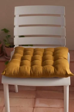 Ellos Udemøbler & Have|Møbeltekstiler-Home Siddehynde Candice af vasket hør, 40x40x5 cm