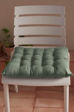 Ellos Udemøbler & Have|Møbeltekstiler-Home Siddehynde Candice af vasket hør, 40x40x5 cm