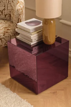 Ellos Borde-Home Sidebord Kube med spejlglas