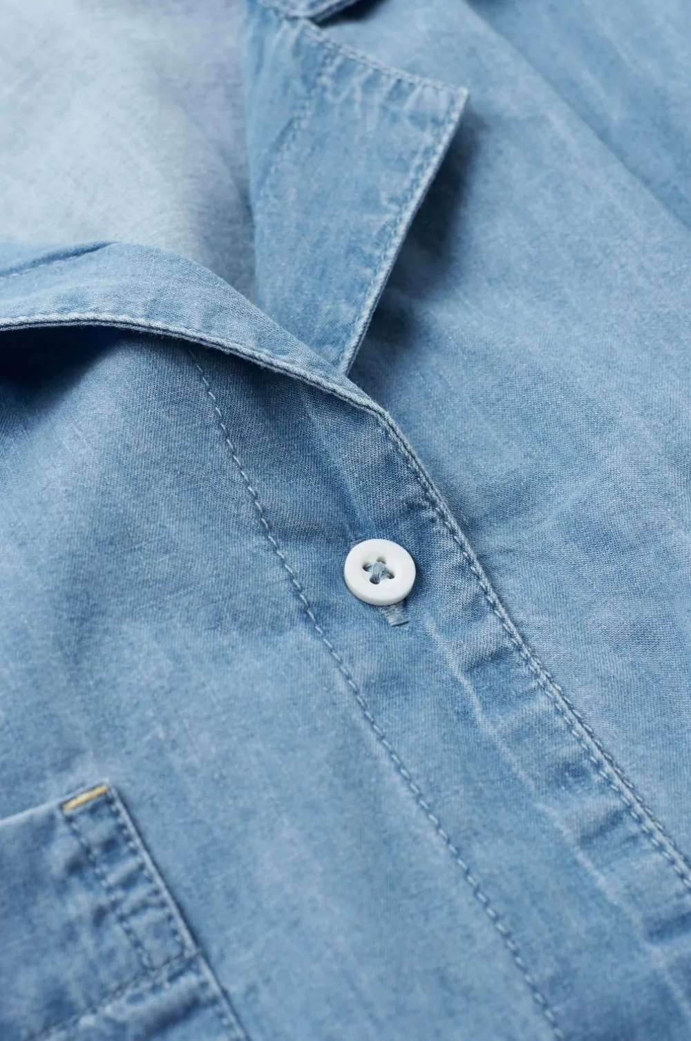 Ellos Homewear-Home Skjorte Denim Camp Collar