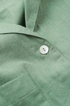 Ellos Homewear-Home Skjorte Elly Camp Collar i genanvendt halvlinned