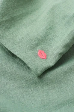 Ellos Homewear-Home Skjorte Elly Camp Collar i genanvendt halvlinned