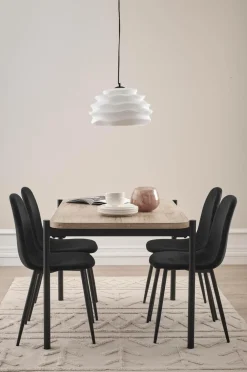 Ellos Spisegrupper-Home Spisebordssæt Gilda med bord 120x80 cm + 4 stole