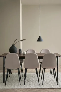 Ellos Spisegrupper-Home Spisebordssæt Gilda med bord 180x90 cm + 6 stole