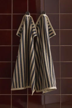 Ellos Badeværelsestekstiler-Home Sæt med frottéhåndklæder Stripe 2 dele