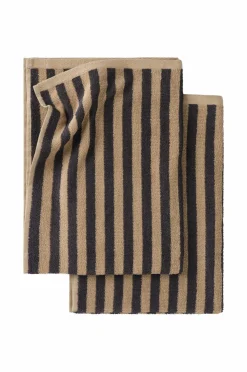 Ellos Badeværelsestekstiler-Home Sæt med frottéhåndklæder Stripe 2 dele