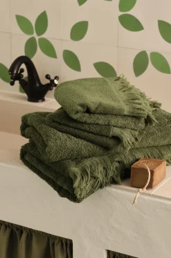 Ellos Badeværelsestekstiler-Home Sæt med frottéhåndklæder Molly 4 dele