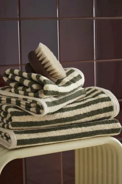 Ellos Badeværelsestekstiler-Home Sæt med frottéhåndklæder Stripe 4 dele