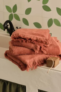 Ellos Badeværelsestekstiler-Home Sæt med frottéhåndklæder Molly 4 dele