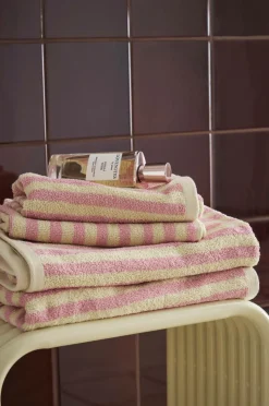 Ellos Badeværelsestekstiler-Home Sæt med frottéhåndklæder Stripe 4 dele