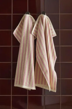 Ellos Badeværelsestekstiler-Home Sæt med frottéhåndklæder Stripe 2 dele