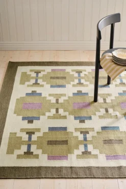 Ellos Uldtæpper|Fladvævede Tæpper-Home Uldgulvtæppe Ystad