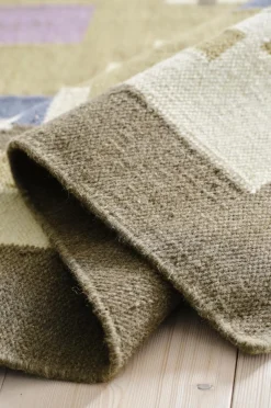 Ellos Uldtæpper|Fladvævede Tæpper-Home Uldgulvtæppe Ystad