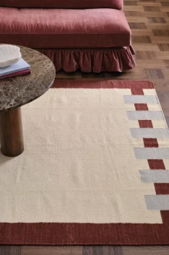 Ellos Uldtæpper|Fladvævede Tæpper-Home Uldgulvtæppe Visby