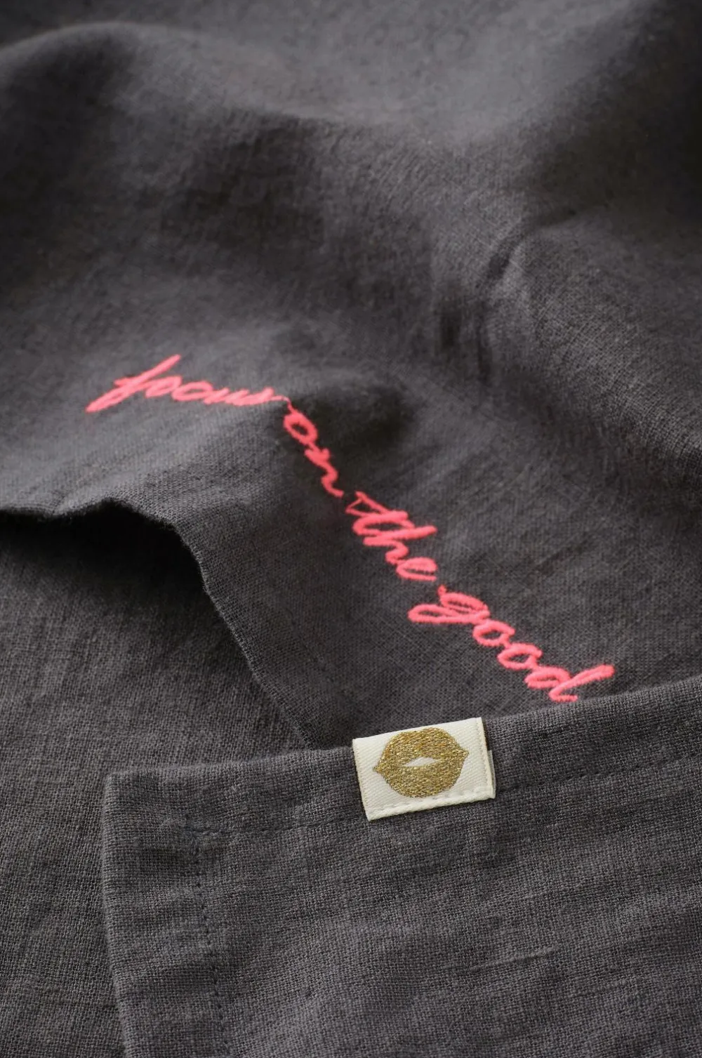 Ellos Køkkentekstiler-Home Viskestykke Elly i genanvendt halvlinned 2-pak