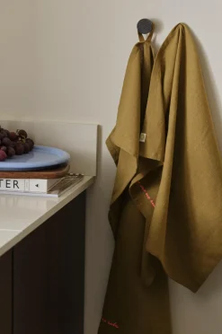 Ellos Køkkentekstiler-Home Viskestykke Elly i genanvendt halvlinned 2-pak