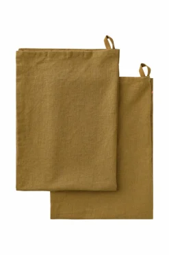 Ellos Køkkentekstiler-Home Viskestykke Elly i genanvendt halvlinned 2-pak