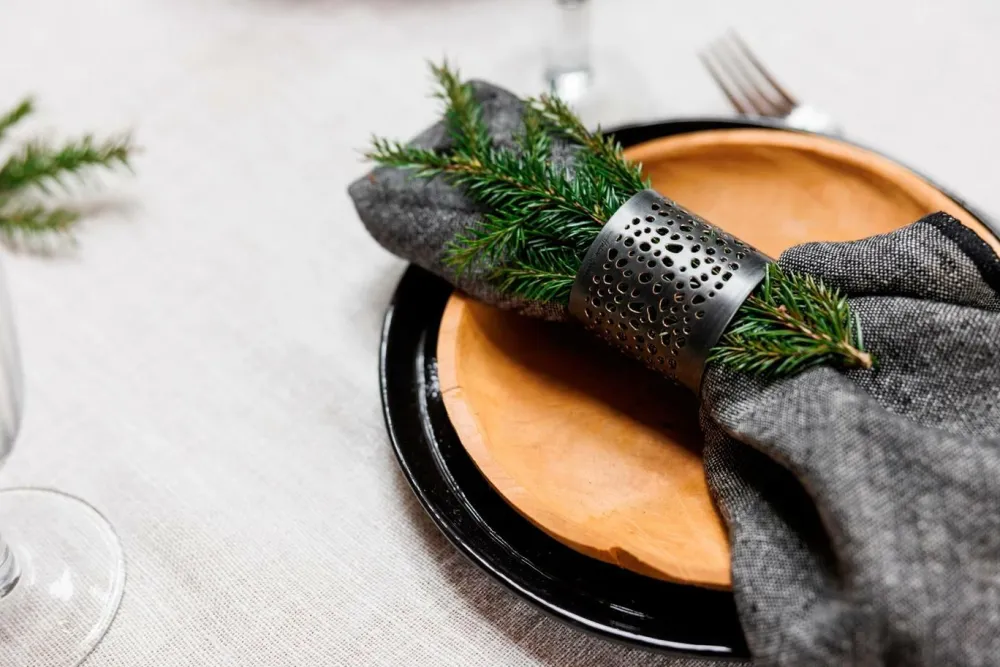 Halvor Bakke Bordtekstiler-Firense Servietring 4-pk