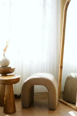 Hanah Home Puffer & Fodskamler-Pouffe-Cookie