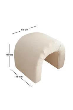 Hanah Home Puffer & Fodskamler-Pouffe-Cookie