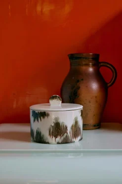 HKliving Køkkenopbevaring-70'er-keramik: kagedåse, Tide