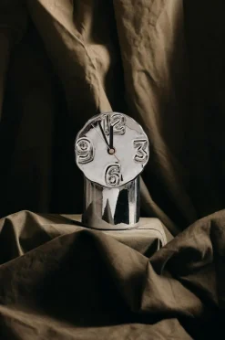 HKliving Pynteting-Retro keramisk ur H. 17,5 cm