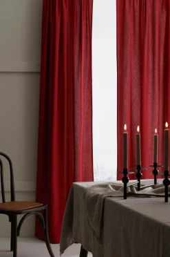 &Home Julegardiner|Gardinlængder Med Løbegang-Gardin med løbegang i halvpanama 2-pak