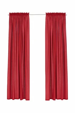 &Home Julegardiner|Gardinlængder Med Løbegang-Gardin med løbegang i halvpanama 2-pak