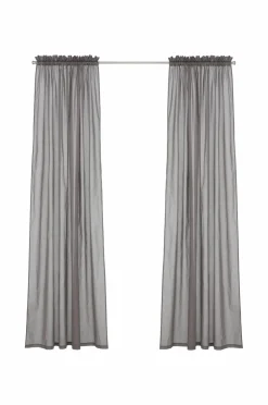 &Home Gardinlængder Med Løbegang-Gardin med løbegang i bomuldsvoile 2-pak