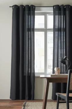 &Home Julegardiner|Gardiner Med Sejlring-Gardin med ringe i halvpanama 2-pak