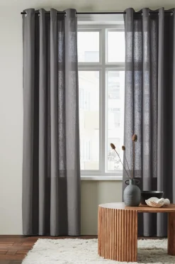 &Home Julegardiner|Gardiner Med Sejlring-Gardin med ringe i halvpanama 2-pak