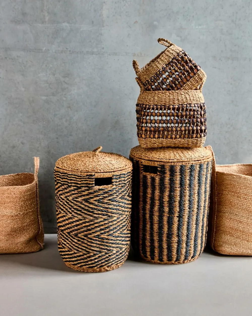 House Doctor Badeværelsestilbehør-Vasketøjskurve, Hdcesto, 62,5 cm 2-p