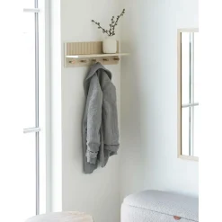House Nordic Reoler Og Opbevaring-Væg Hylde med kroge, Rocca