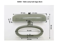 KARE Design Bordlamper-Bordlampe Suki Sage 26cm