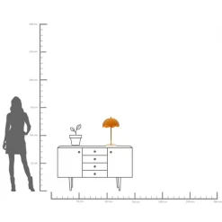 KARE Design Bordlamper-Bordlampe Lia Orange 50cm