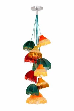 KARE Design Loftlamper-Pendellampe Saloon Fringes 10-lite