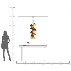 KARE Design Loftlamper-Pendellampe Saloon Fringes 10-lite