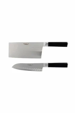 Karimatto Køkkenknive & Knivtilbehør-2 stk sæt Santoku 17,5cm, kinesisk hakker 18cm