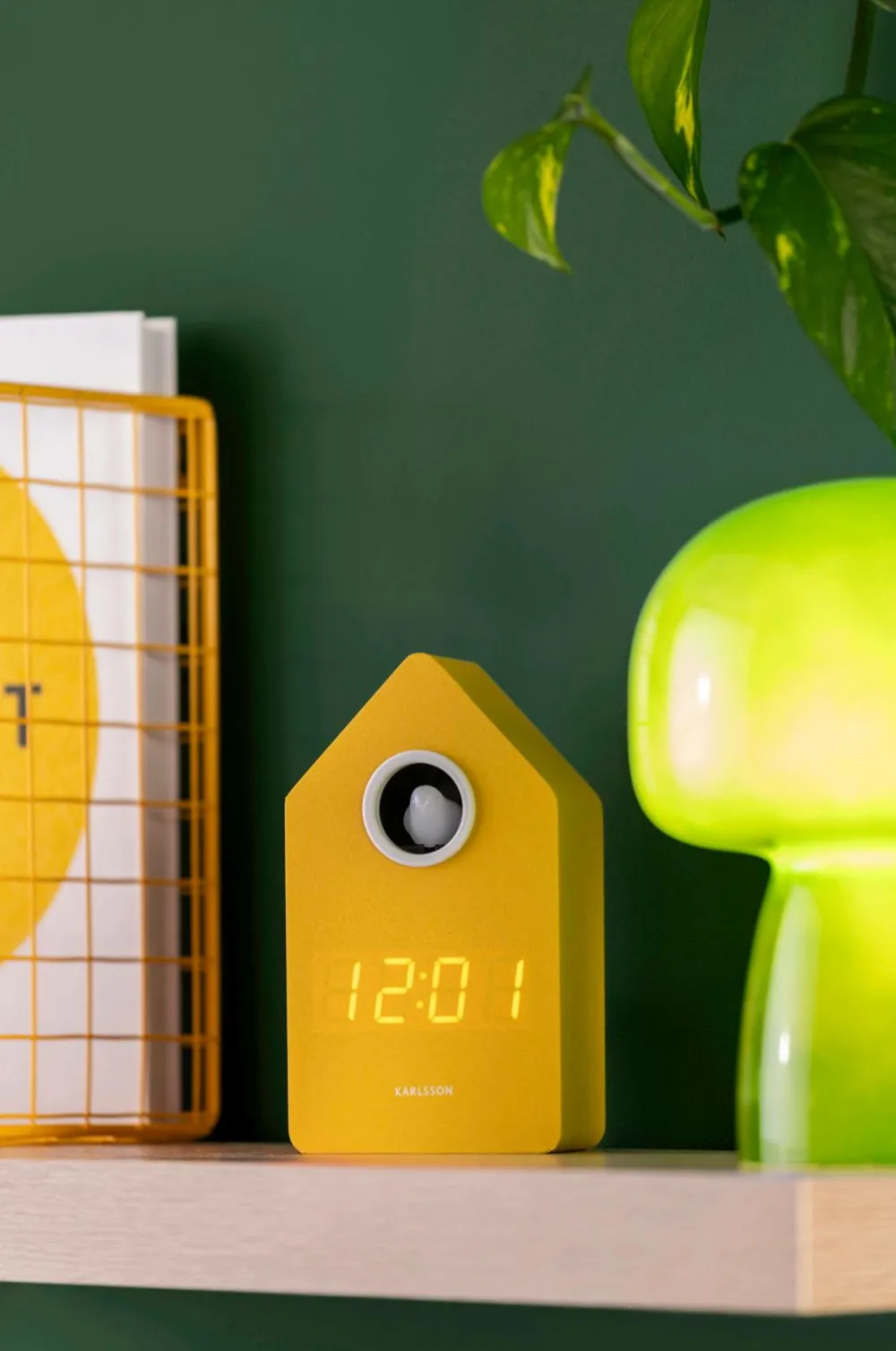 Karlsson Vægure-Vækkeur Cuckoo -LED