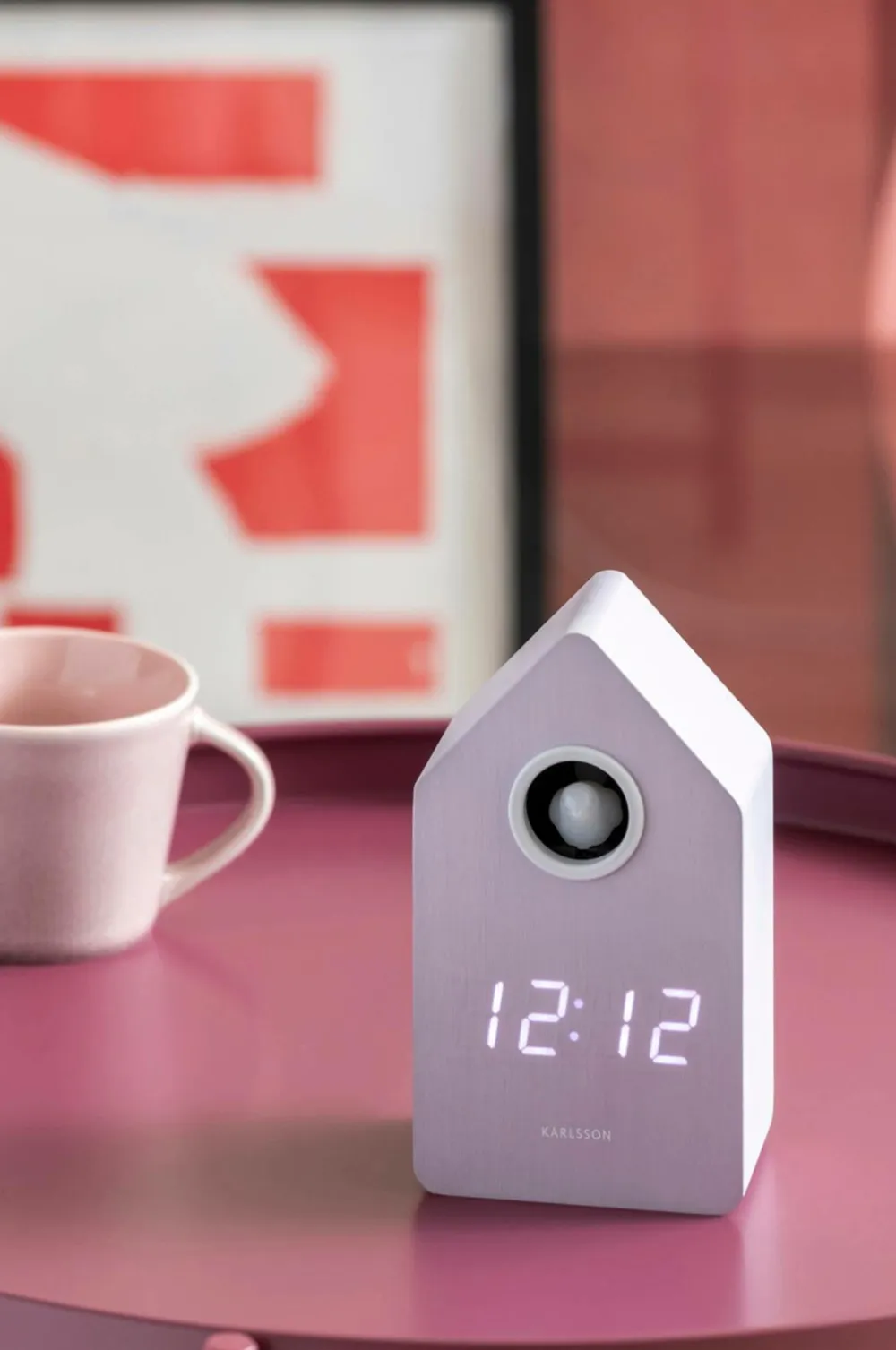 Karlsson Vægure-Vækkeur Cuckoo -LED