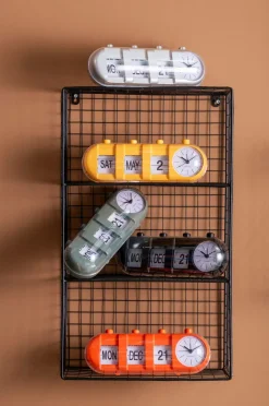 Karlsson Vægure-Vækkeur Retro Tube Calendar Flip